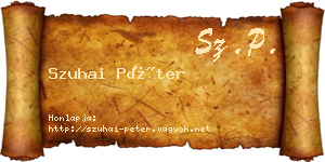 Szuhai Péter névjegykártya
